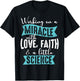 Cool Love Faith And A Little Science Funny Infertility Gift T-Shirt - T-Shirt | Black