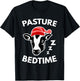 Pasture Bedtime Shirt Funny Cute Cow Pajamas Gift T-Shirt - T-Shirt | Black