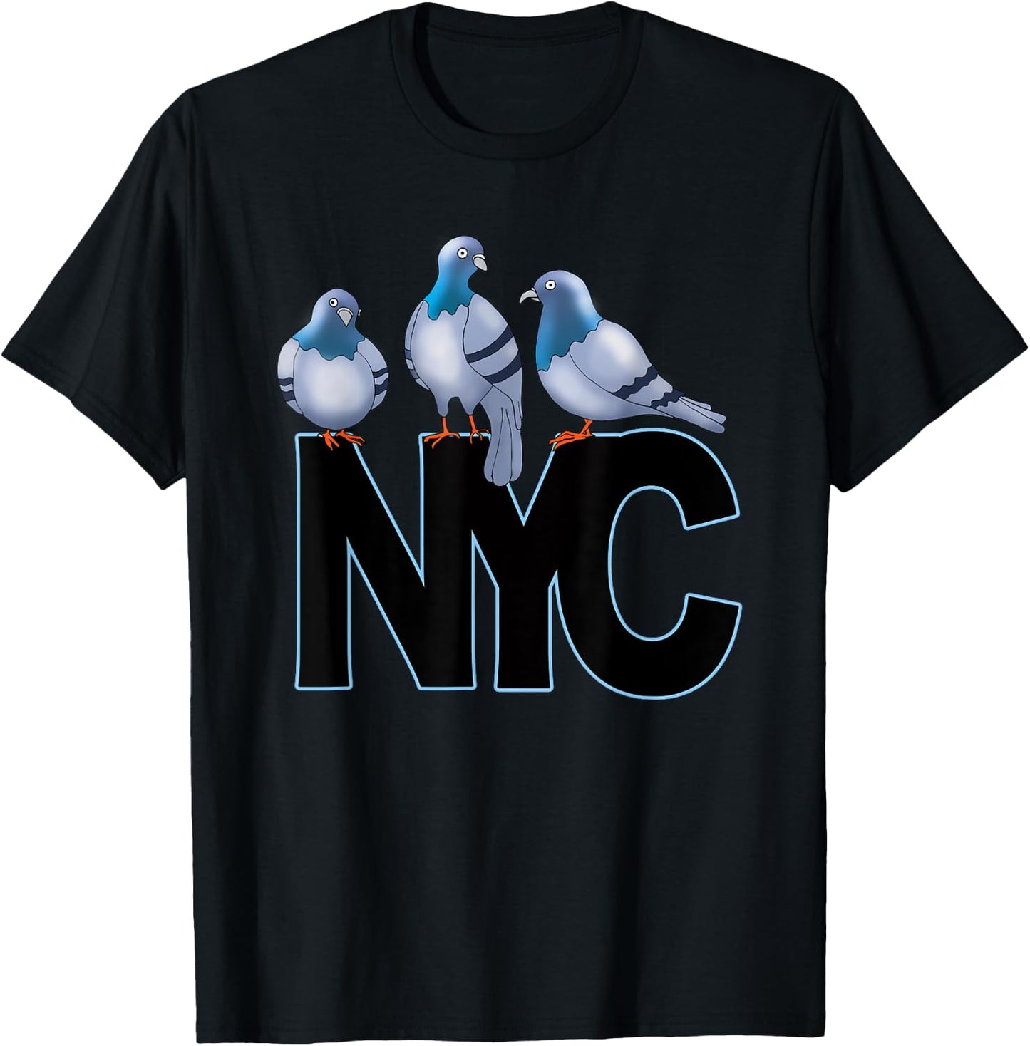 I Love NYC Native Pigeons Funny T-Shirt - T-Shirt | Black