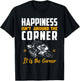Superbike Biker Gift with Quote / Happiness Corner T-Shirt - T-Shirt | Black