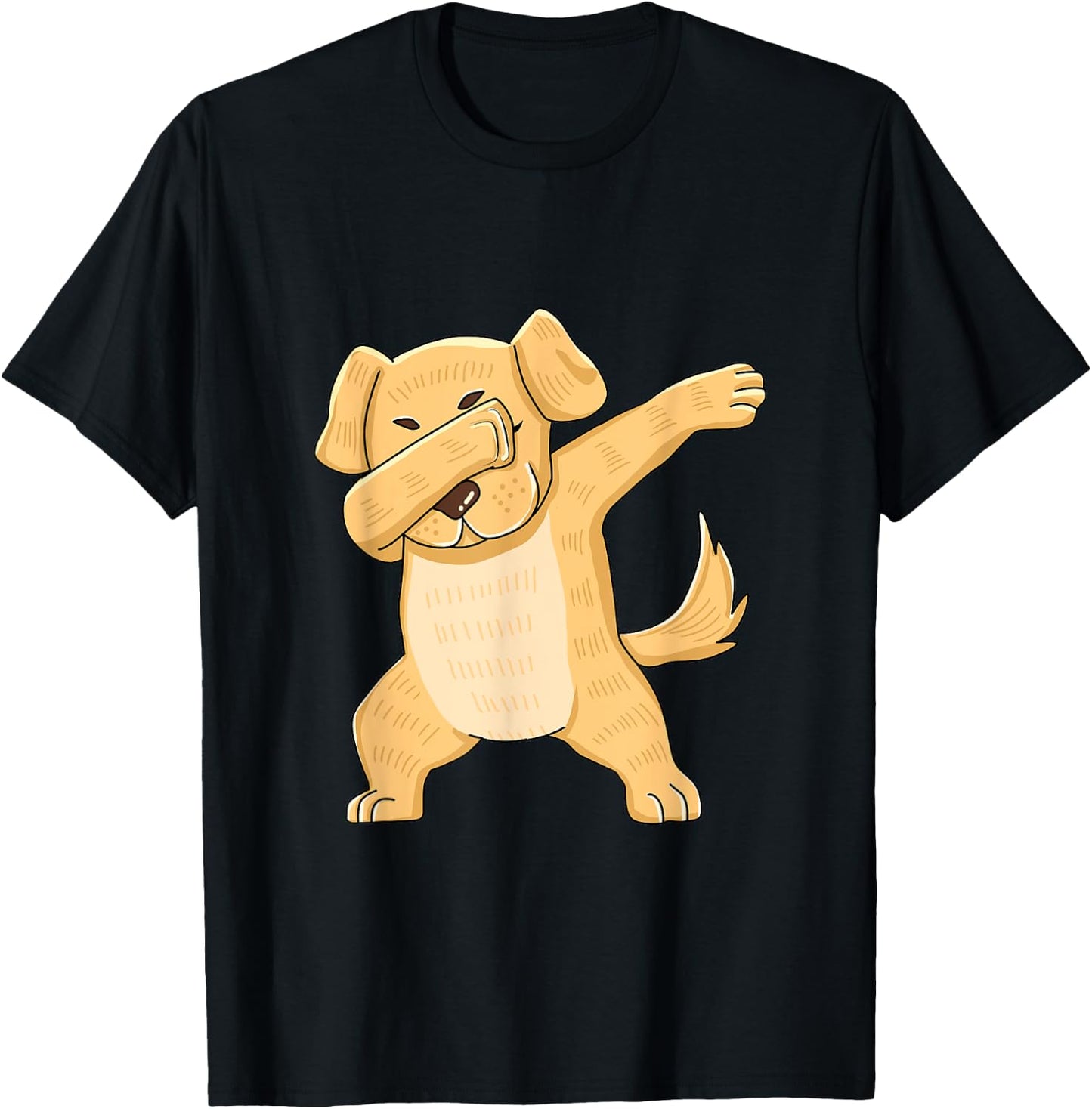 Dabbing Yellow Lab Clothes Dab Dance Labrador Retriever T-Shirt - T-Shirt | Black