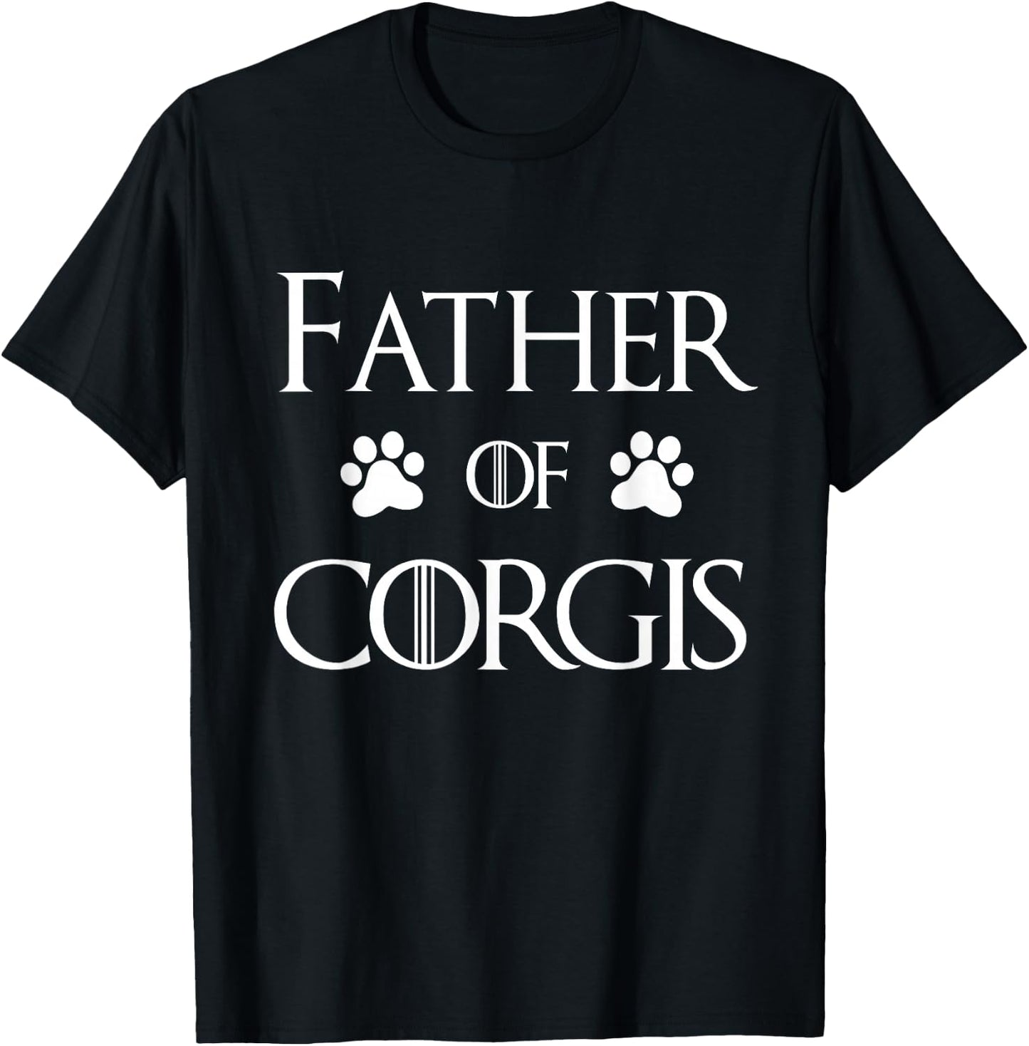 Corgi Dog Dad Shirt - Father of Corgis T-Shirt - T-Shirt | Black