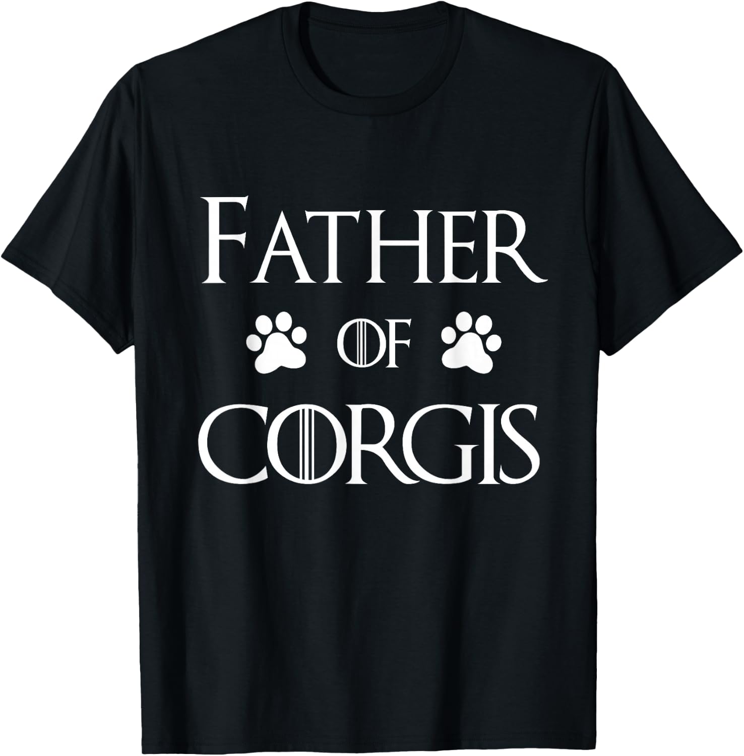 Corgi Dog Dad Shirt - Father of Corgis T-Shirt - T-Shirt | Black