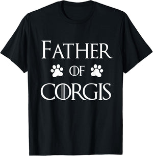 Corgi Dog Dad Shirt - Father of Corgis T-Shirt - T-Shirt | Black