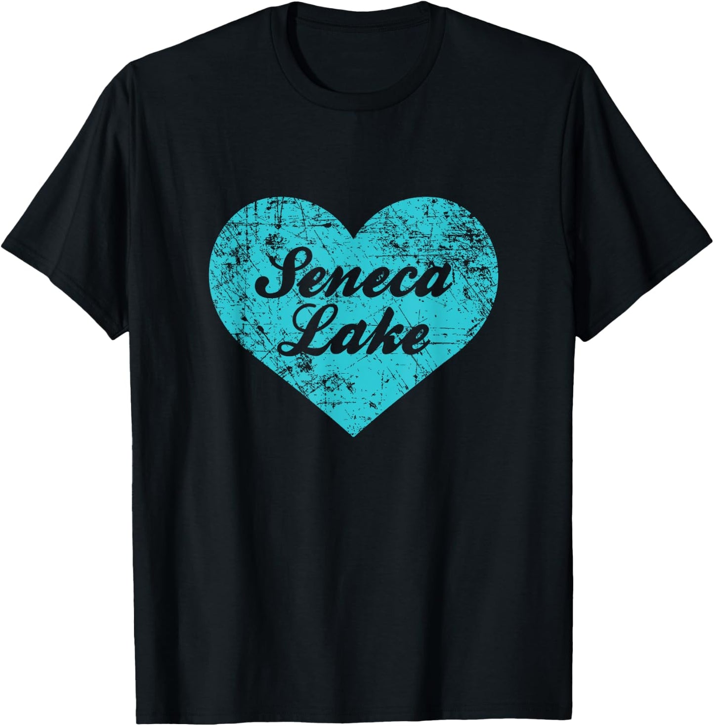 I Love Seneca Lake Shirt, New York Camping Gift T-Shirt - T-Shirt | Black