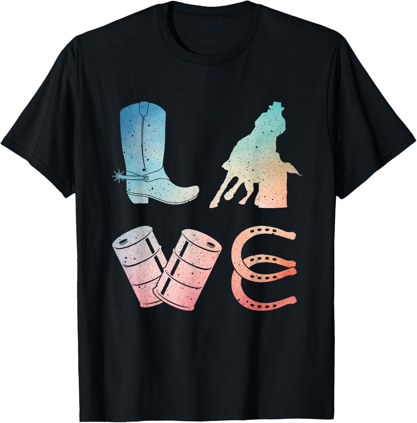Funny Barrel Racing Design Women Rodeo Barrel Racer T-Shirt - T-Shirt | Black