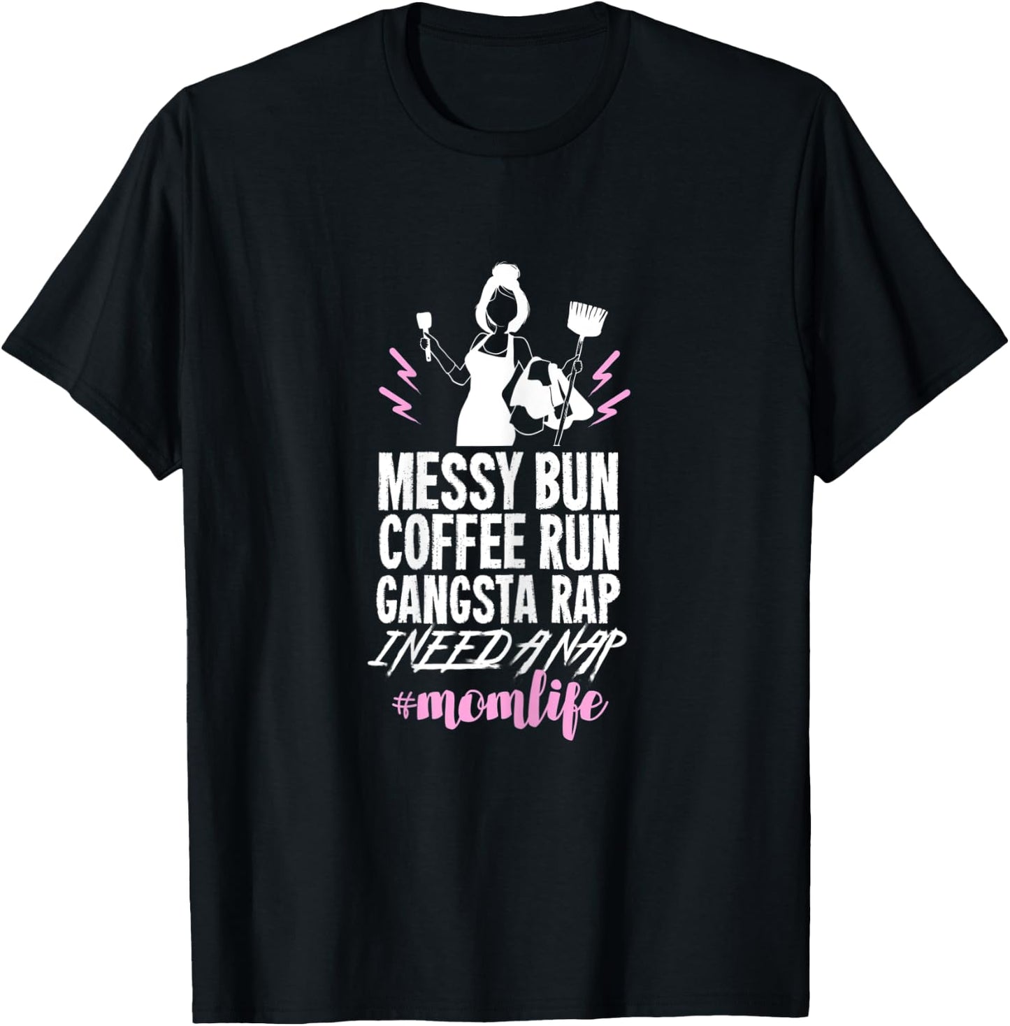 Funny Mom Life Quote Gift Your Busy Mom T-Shirt - T-Shirt | Black