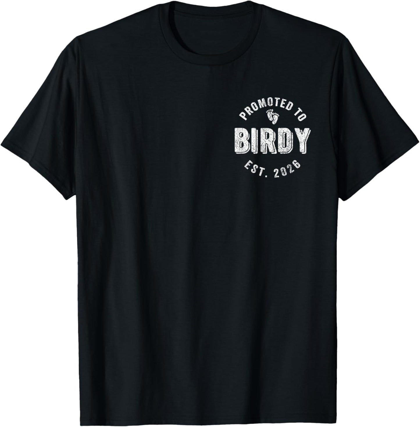 Promoted to Birdy Grandma Est. 2026 First Time Grandma T-Shirt - T-Shirt | Black
