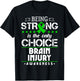 Brain Trauma Gift TBI Intracranial Injury Awareness Ribbon T-Shirt - T-Shirt | Black