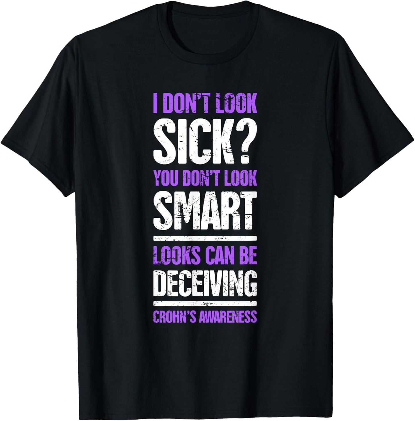 Funny Crohn's Awareness Present - Crohn's Disease T-Shirt - T-Shirt | Black