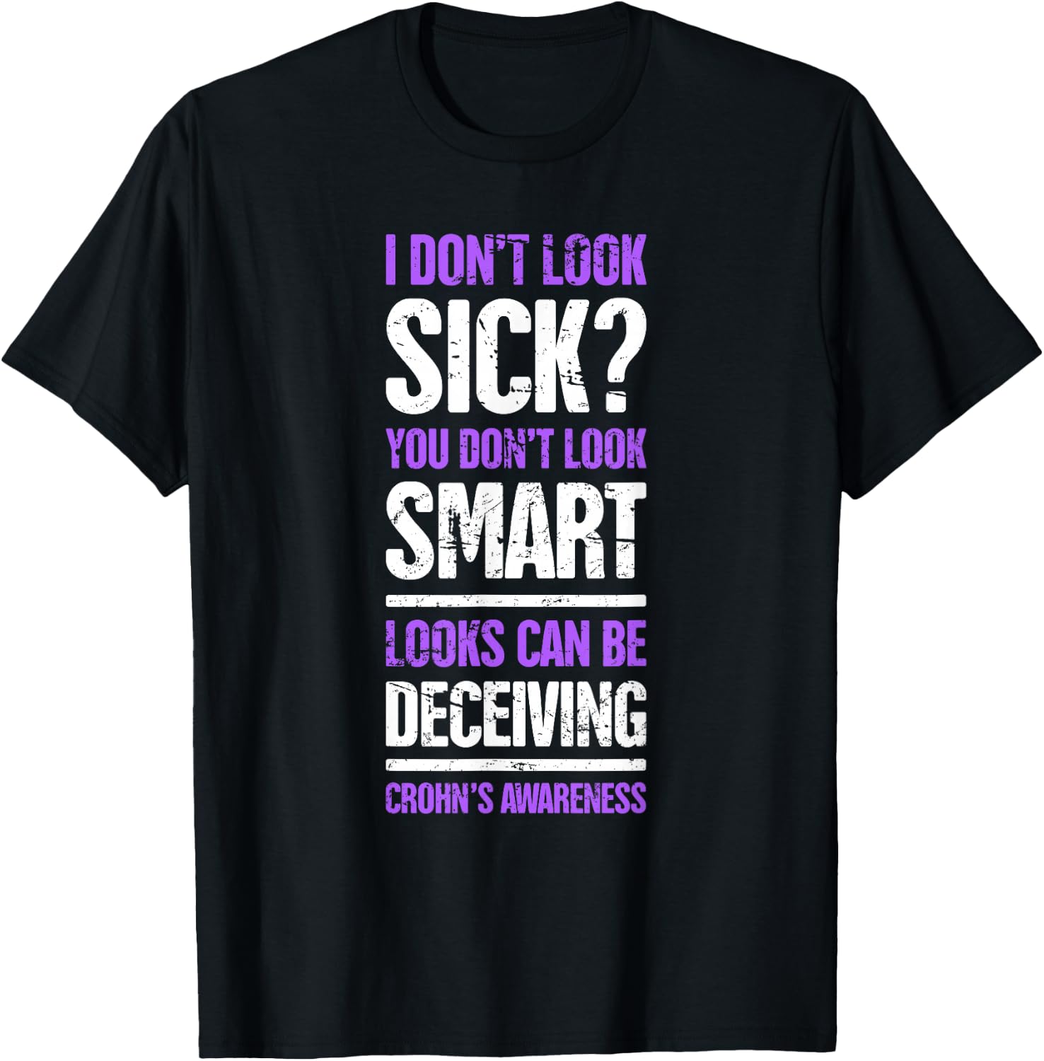 Funny Crohn's Awareness Present - Crohn's Disease T-Shirt - T-Shirt | Black