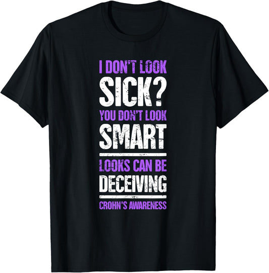 Funny Crohn's Awareness Present - Crohn's Disease T-Shirt - T-Shirt | Black