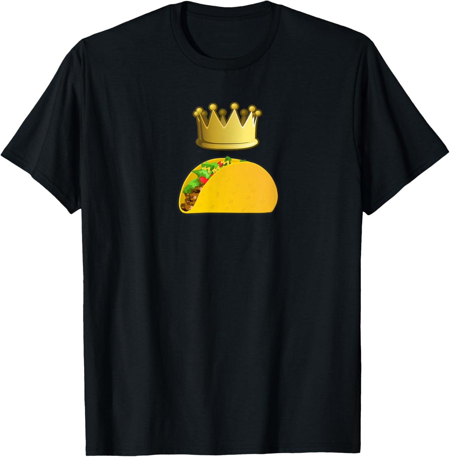 Taco King Funny Food T-Shirt - T-Shirt | Black