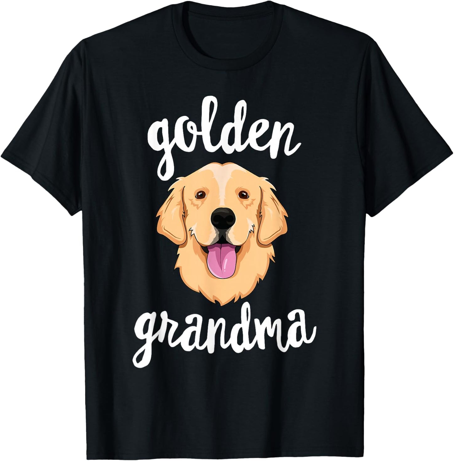 Golden Retriever Grandma Women Mom Dog Owner T-Shirt - T-Shirt | Black