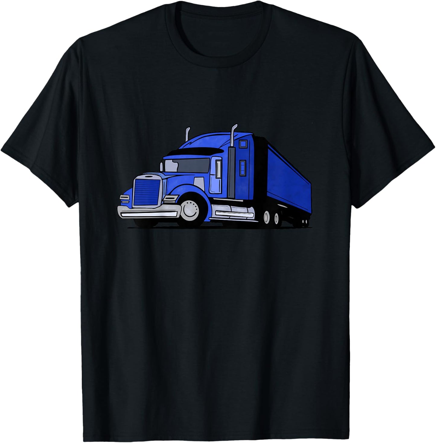 Semi Truck design Gift T-Shirt - T-Shirt | Black