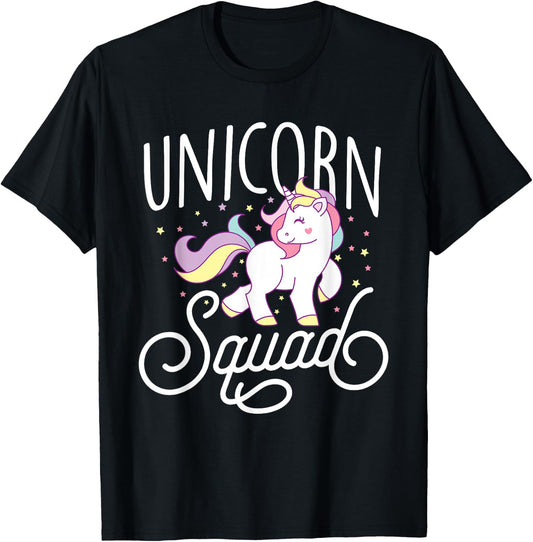 Unicorn Squad - Cute Unicorn Lovers Gift T-Shirt - T-Shirt | Black