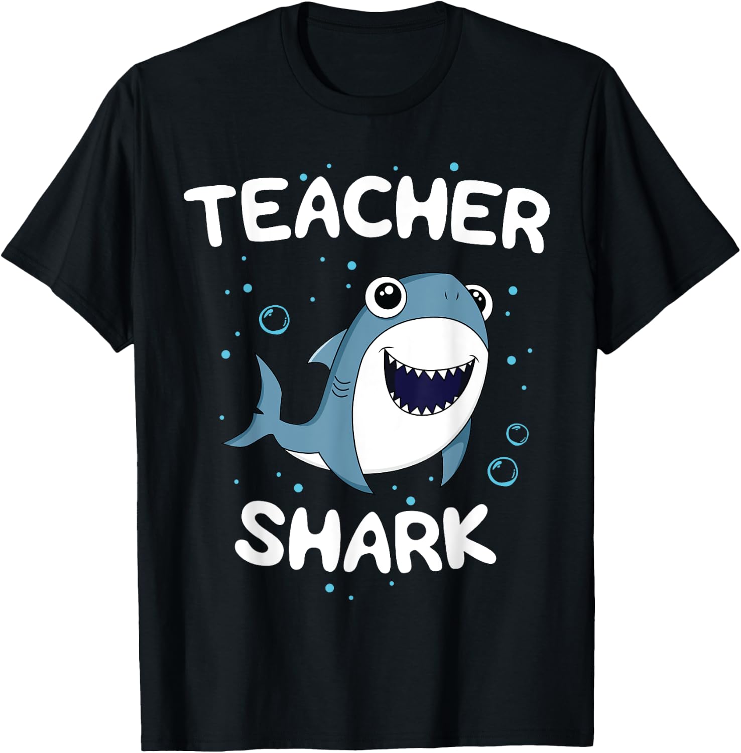 Teacher Shark Teaching Gift Back to School Kindergarten T-Shirt - T-Shirt | Black