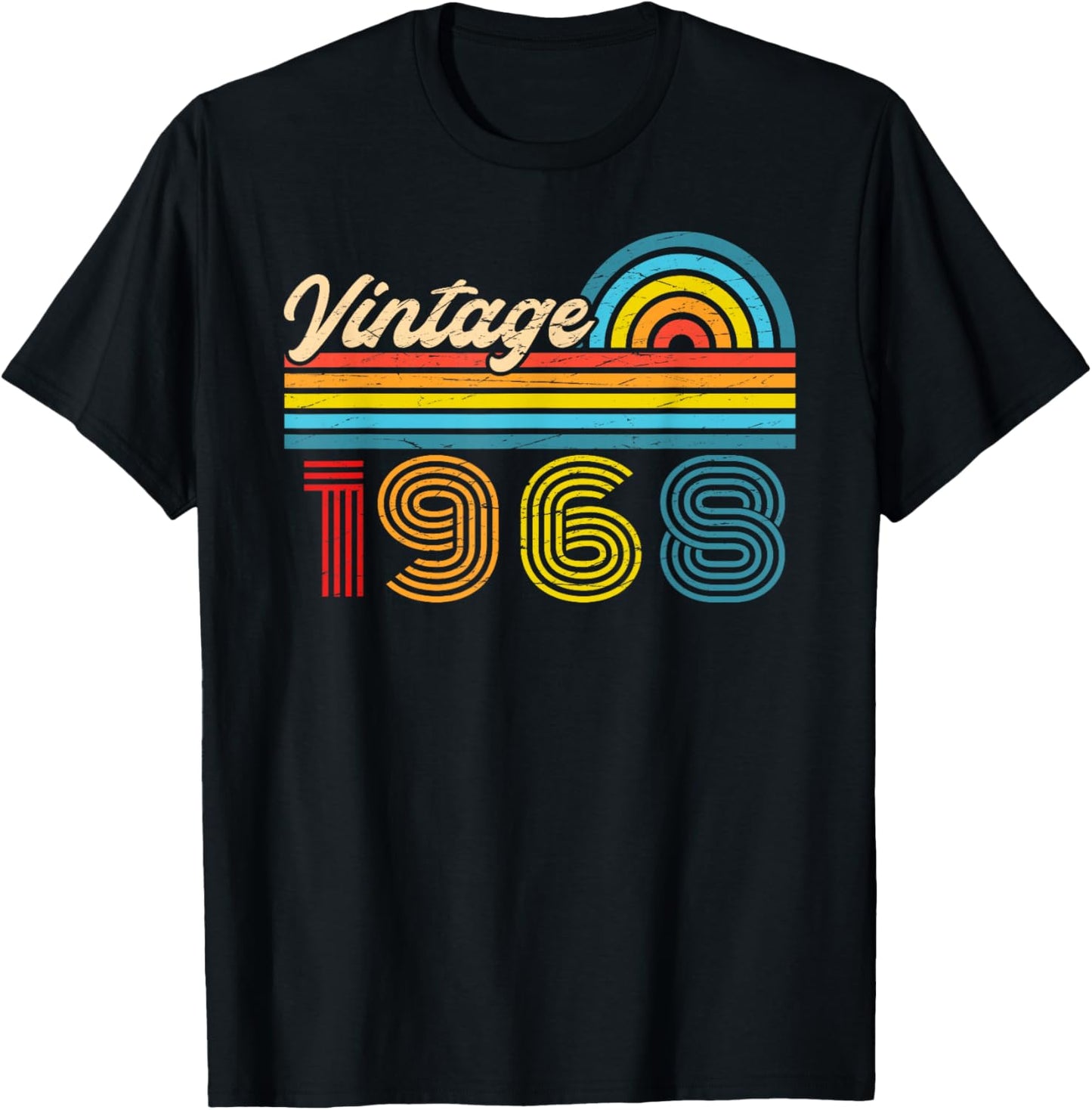 58th Birthday Retro Vintage 1968 Men Women T-Shirt - T-Shirt | Black