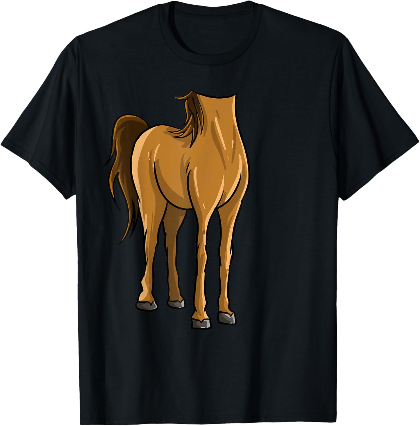 Cool Headless Horse Halloween Costume | Funny Lazy DIY Gift T-Shirt - T-Shirt | Black