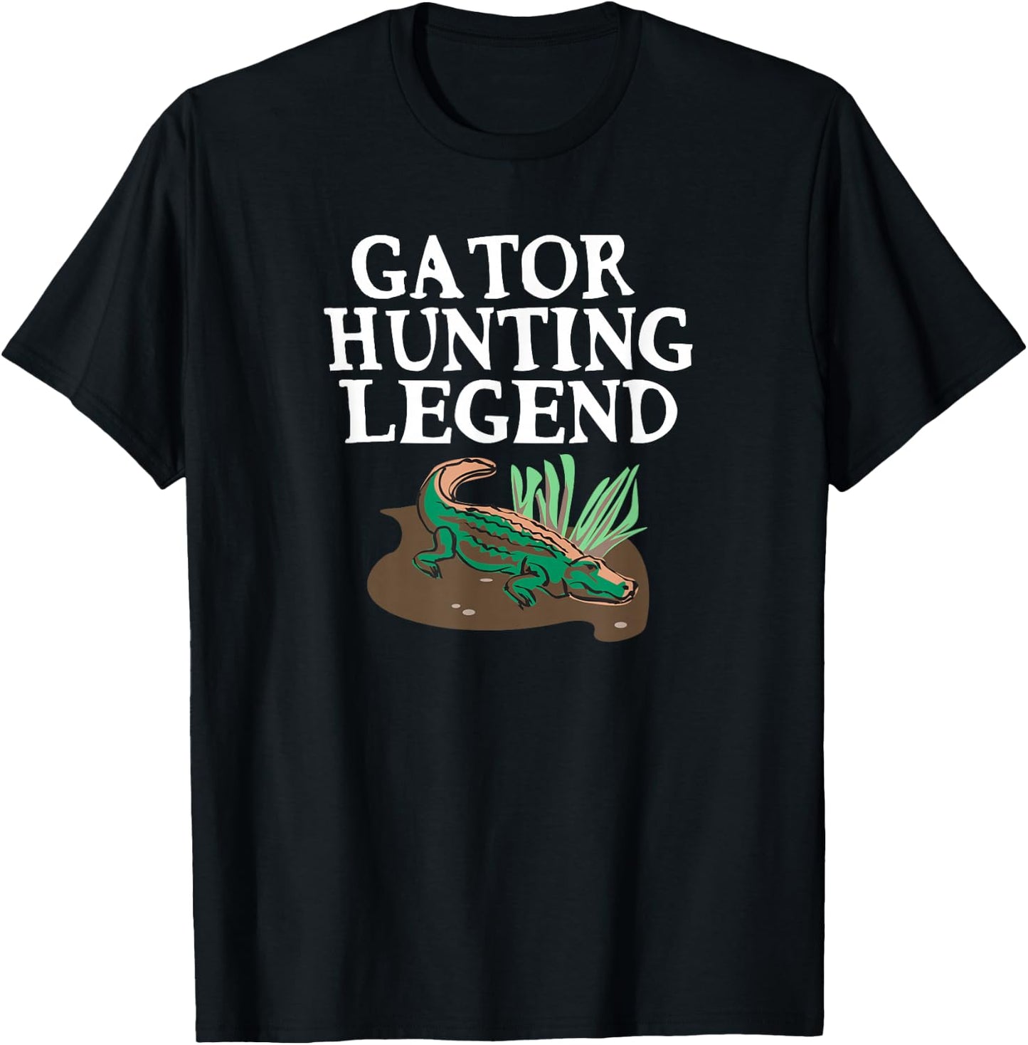 Funny Gator Hunting Legend , Women and Kids T-Shirt - T-Shirt | Black