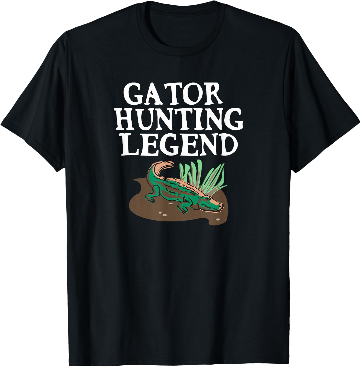 Funny Gator Hunting Legend , Women and Kids T-Shirt - T-Shirt | Black