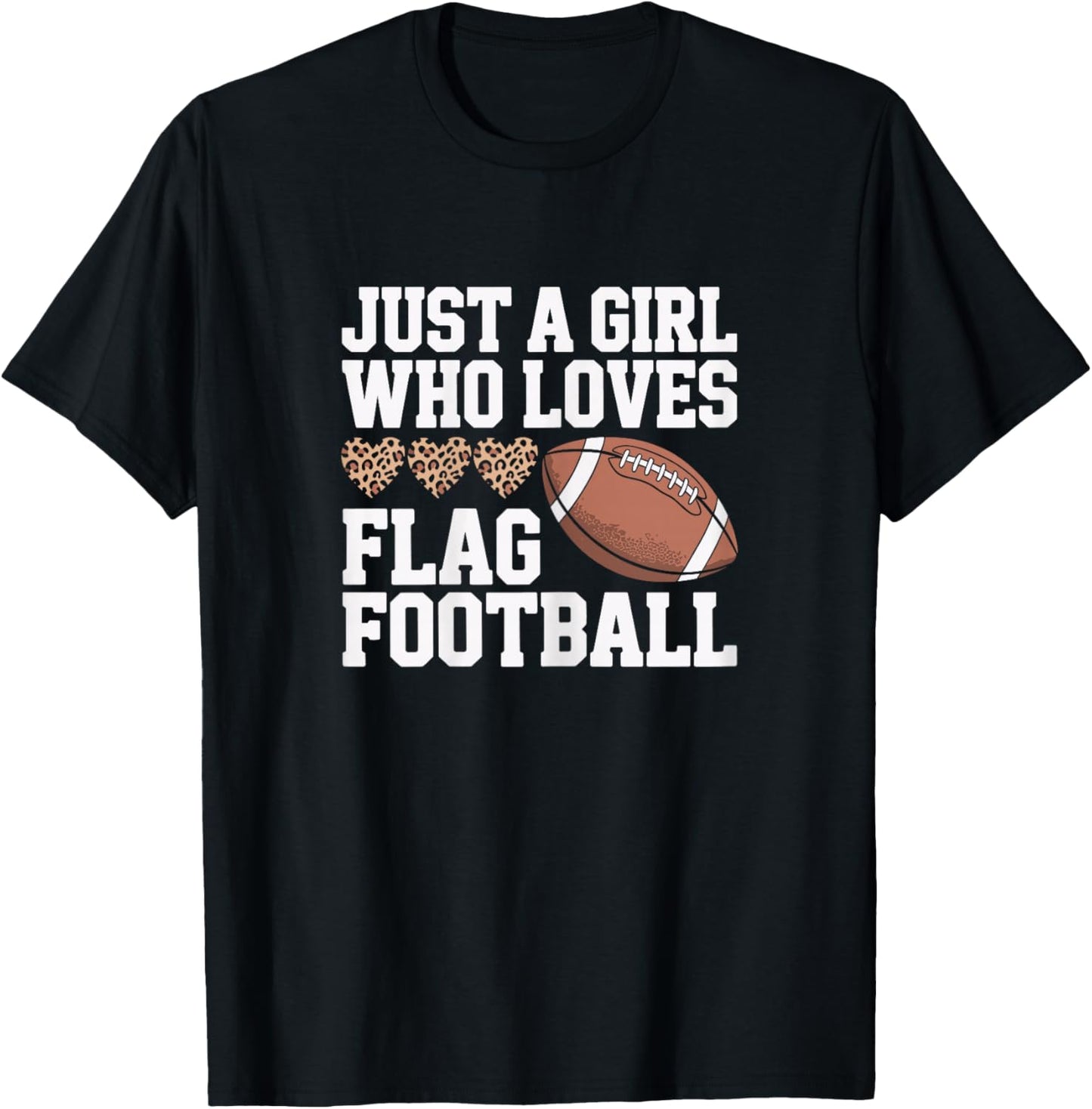 Just A Girl Who Loves Flag Football, Sports Player Women T-Shirt - T-Shirt | Black