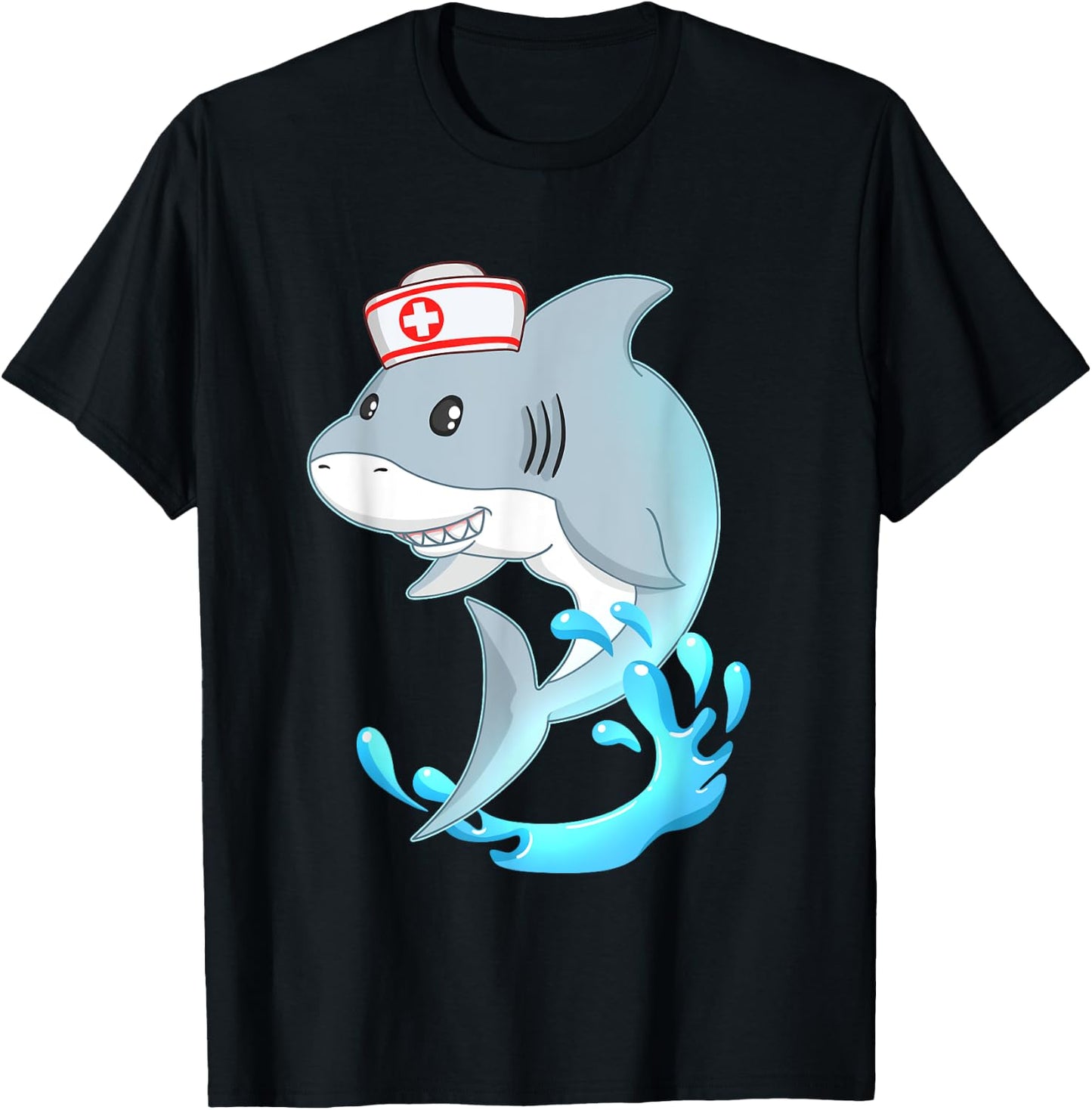 Shark Nurse appreciation International Nurse Day T-Shirt - T-Shirt | Black