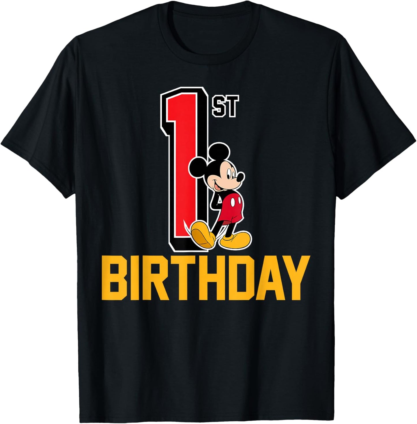 Disney - Mickey Mouse My 1st Birthday T-Shirt - T-Shirt | Black