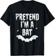 Funny Pretend I'm A Bat Easy Costume Lazy Halloween T-Shirt - T-Shirt | Black