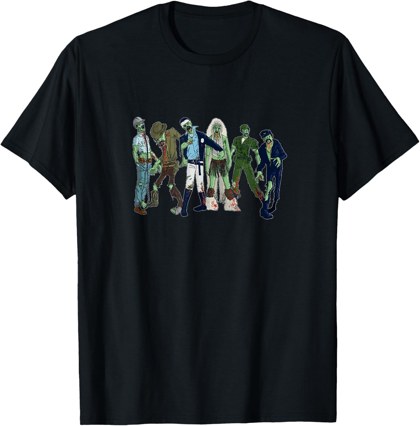 Village of the Zombie People Spooky Zombie Design T-Shirt - T-Shirt | Black