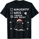 Cute Labrador Retriever Dog Christmas Naughty Nice Tried my Women Kids T-Shirt - T-Shirt | Black