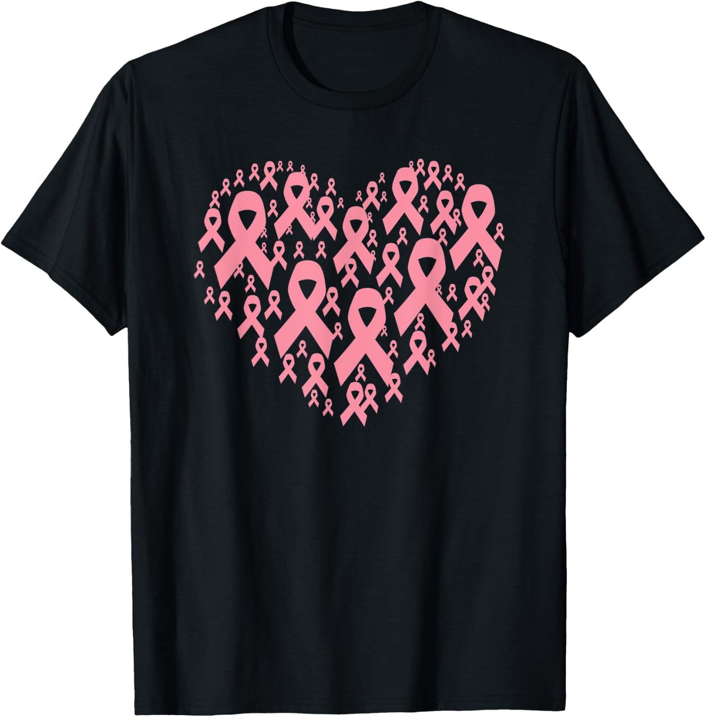 Breast Cancer Support Love Breast Cancer Awareness T-Shirt - T-Shirt | Black