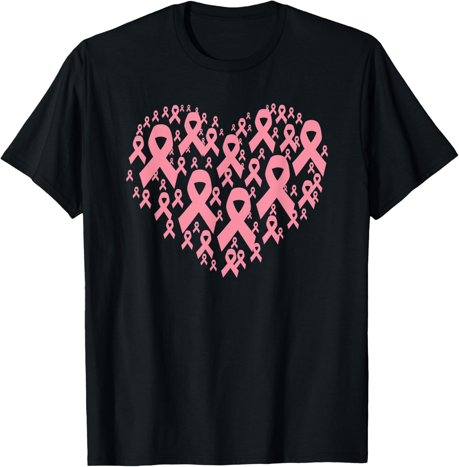 Breast Cancer Support Love Breast Cancer Awareness T-Shirt - T-Shirt | Black