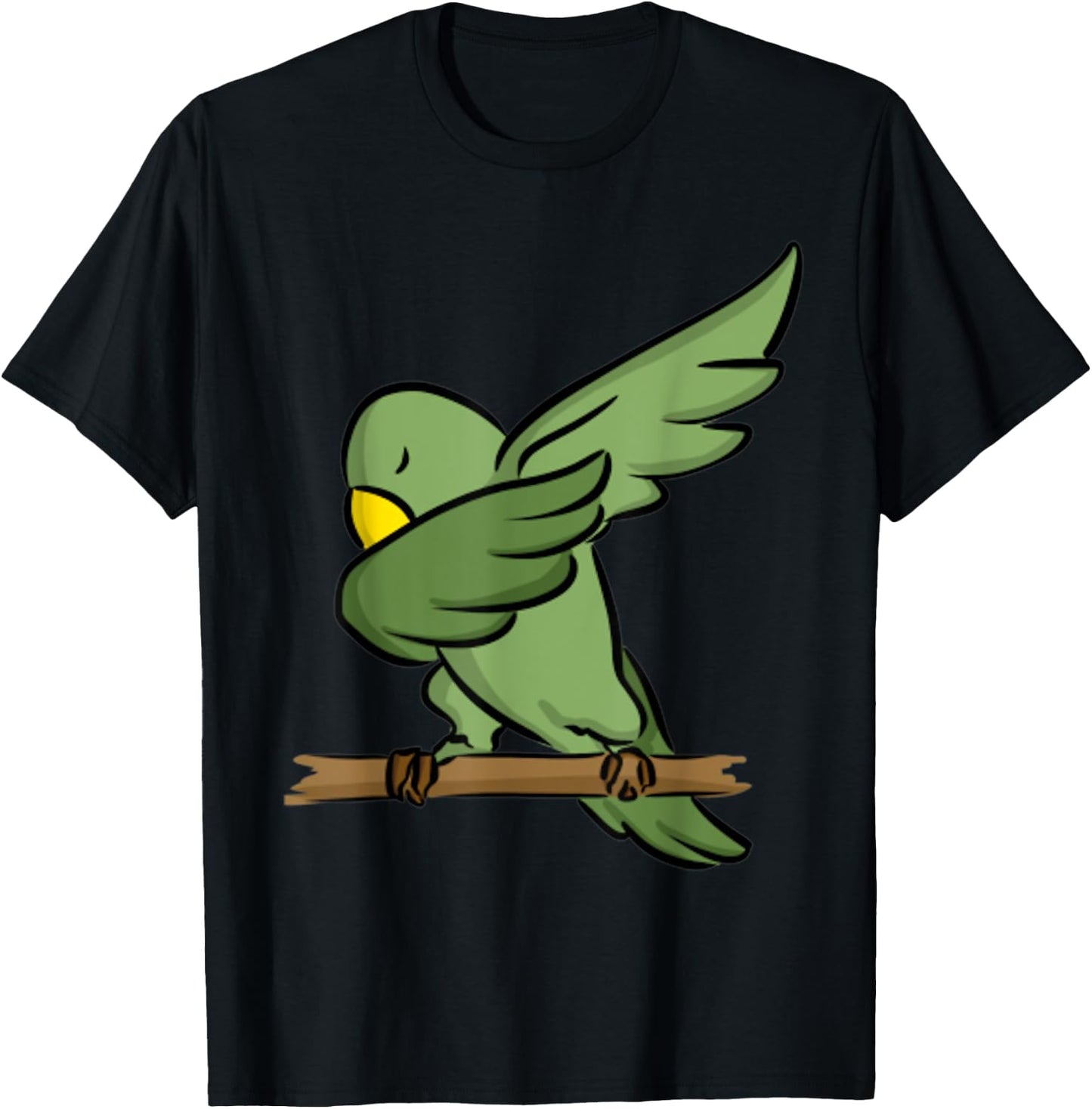 Dabbing Parakeet Bird T-Shirt - T-Shirt | Black