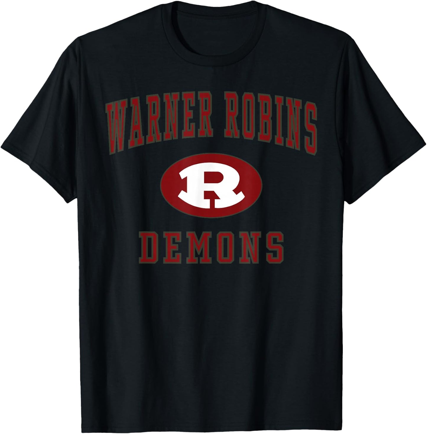 Warner Robins High School Demons C1 T-Shirt - T-Shirt | Black