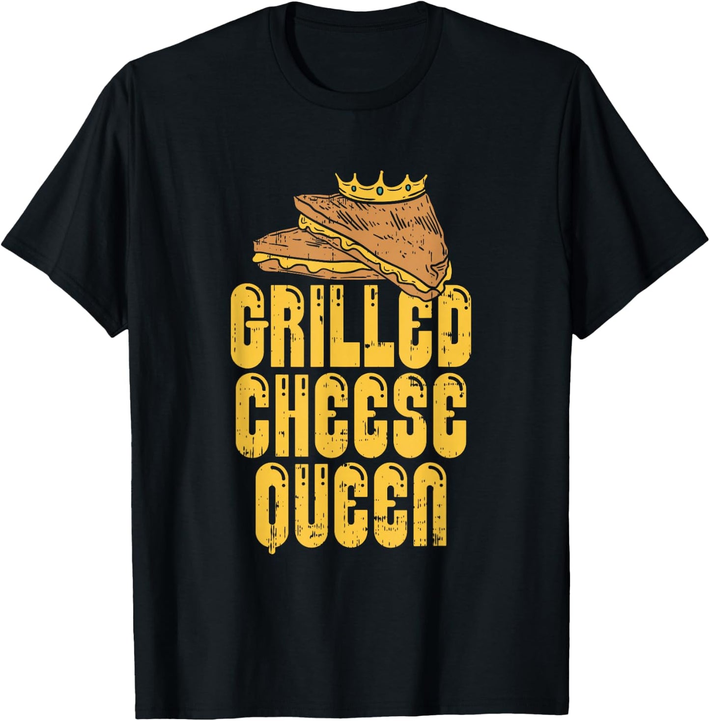 Gift the Queen Grilled Cheese Maker of the House T-Shirt - T-Shirt | Black