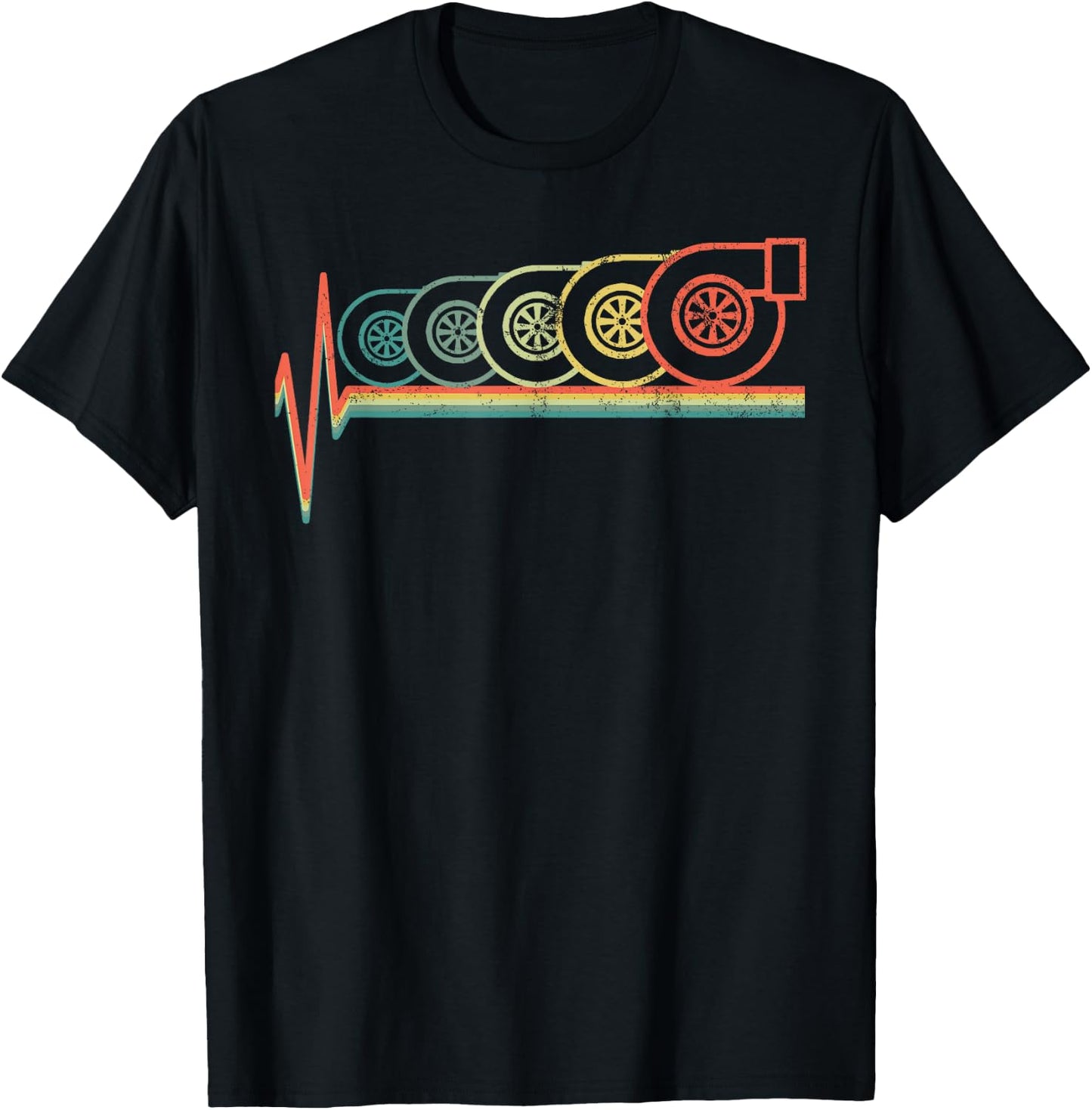Turbo Heartbeat Gift JDM Gift T-Shirt - T-Shirt | Black