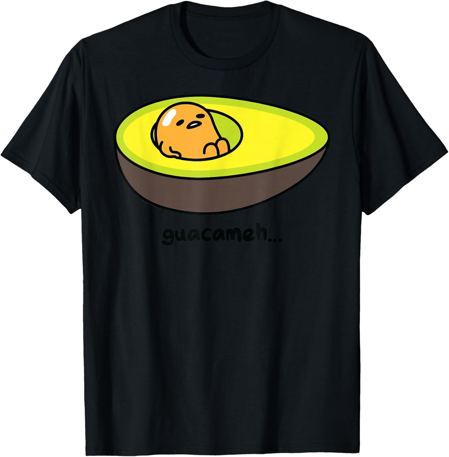 Gudetama Guacameh Avocado Guacamole T-Shirt - T-Shirt | Black