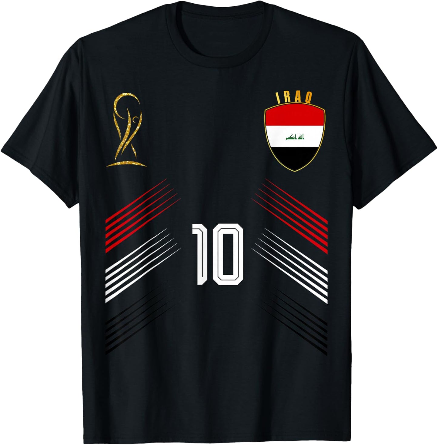 Iraq Flag Iraqi Pride Lovers Retro T-Shirt - T-Shirt | Black