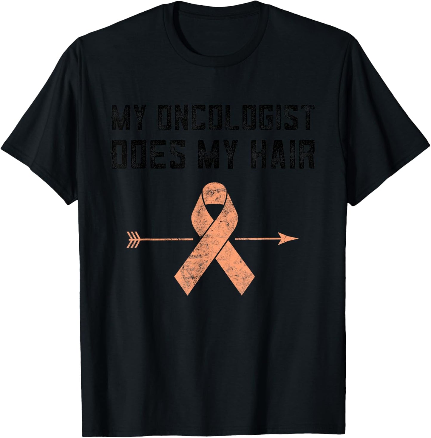 Uterine Cancer My Oncologist Does My Hair Endometrial Cancer T-Shirt - T-Shirt | Black