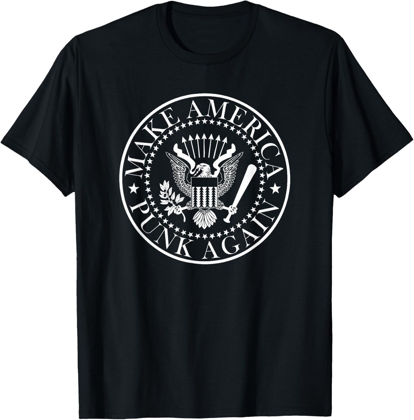 Funny Make America Punk Again Vintage Music Stamp T-Shirt - T-Shirt | Black