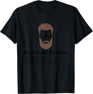 Bearded Funkle Shirt Funny Uncle Definition T-Shirt - T-Shirt | Black