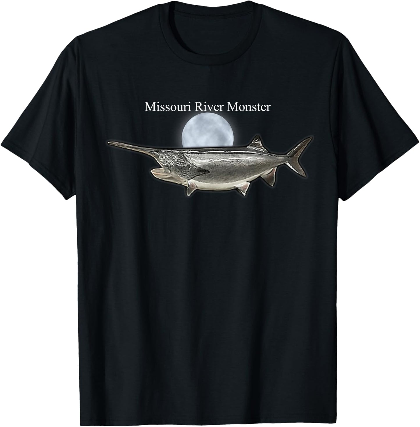 Paddlefish Missouri River Monster fishing T-Shirt - T-Shirt | Black