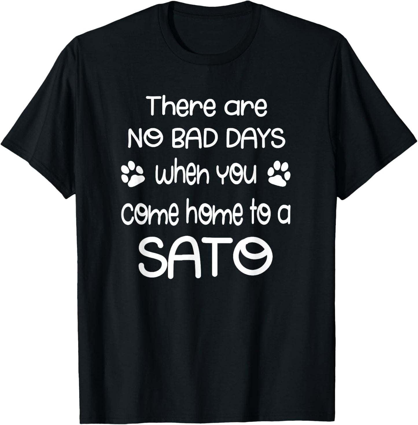 Cute SATO Dog Puppy Gift Shirt Women Girls Kids T-Shirt - T-Shirt | Black