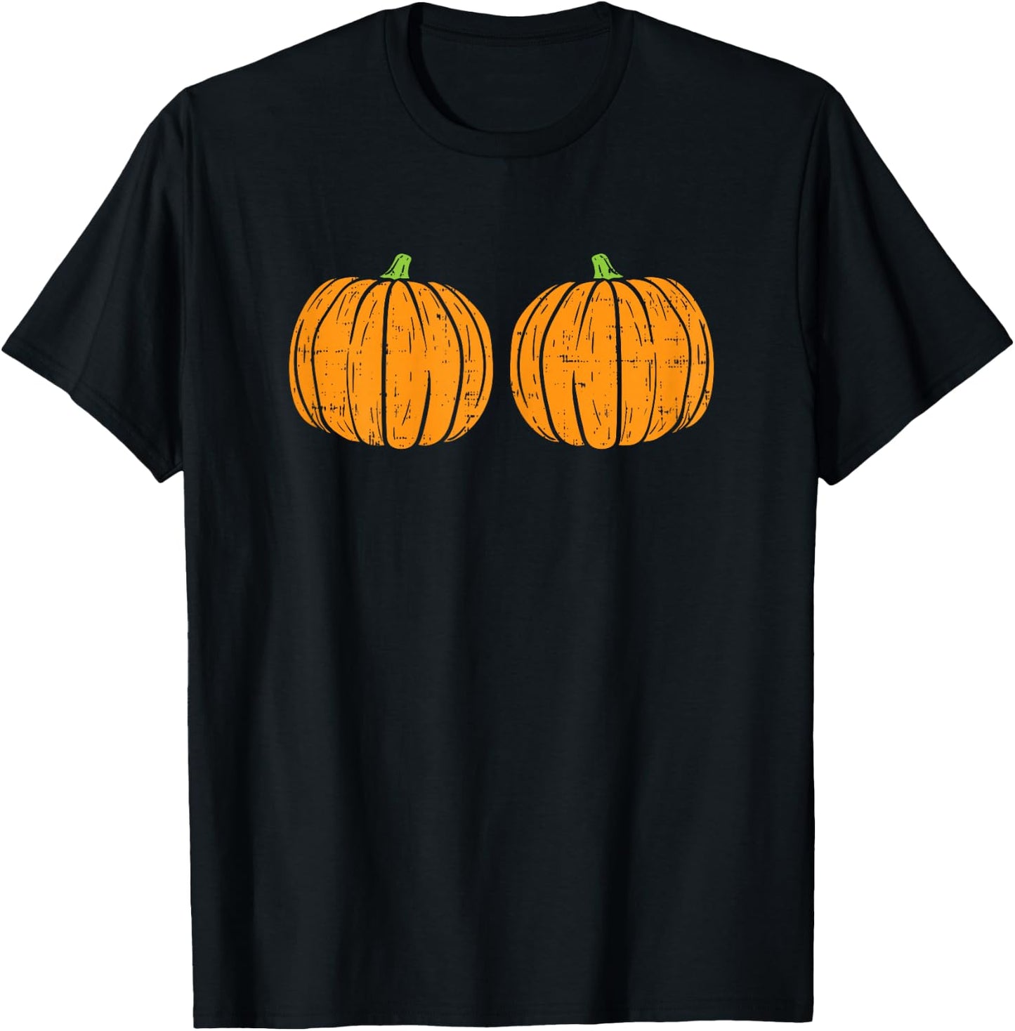 Sexy Naughty Halloween Shirt Pumpkin Bra Boobs T-Shirt - T-Shirt | Black