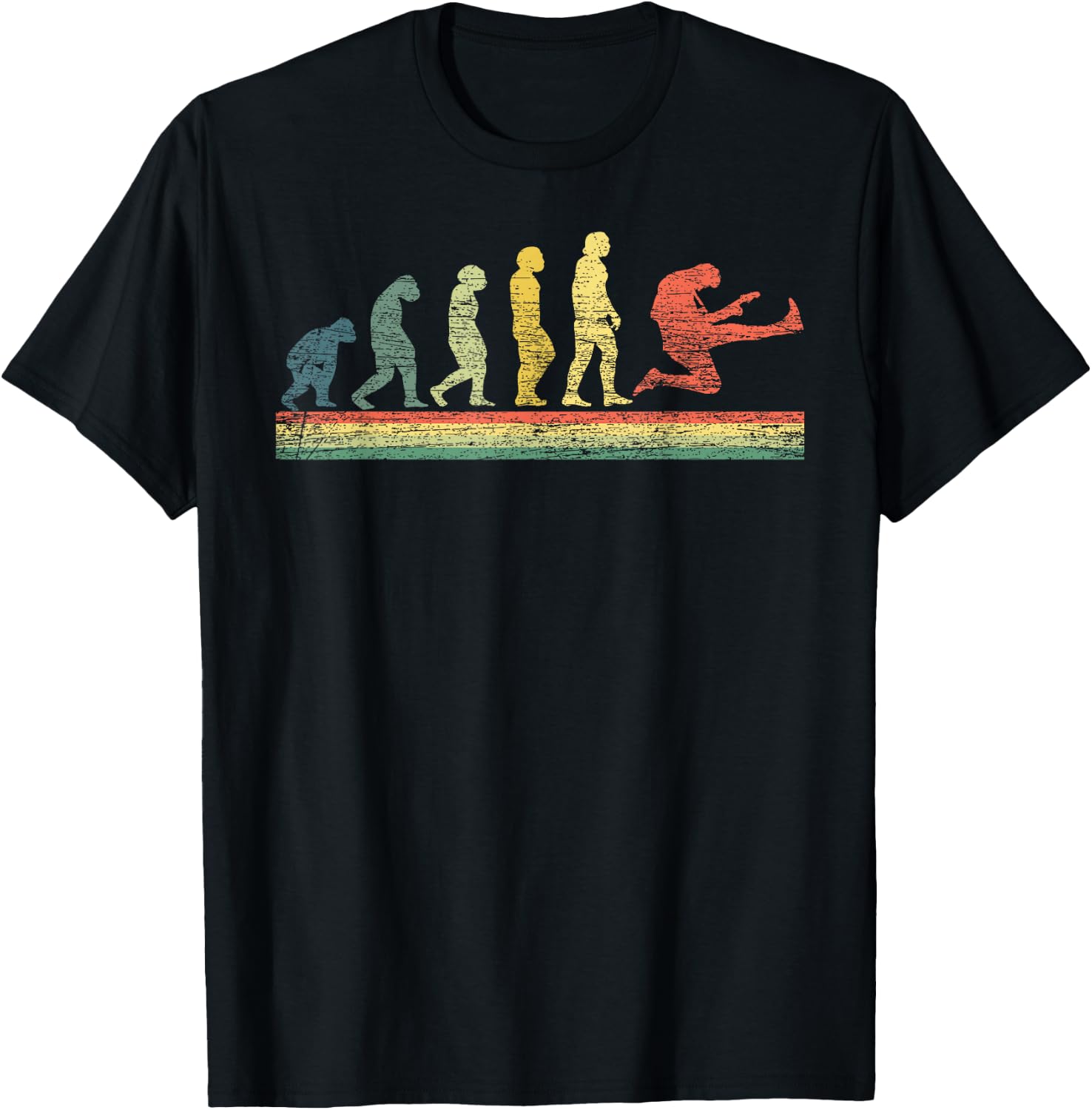 Guitarist Men Women Kids Evolution Guitar T-Shirt - T-Shirt | Black