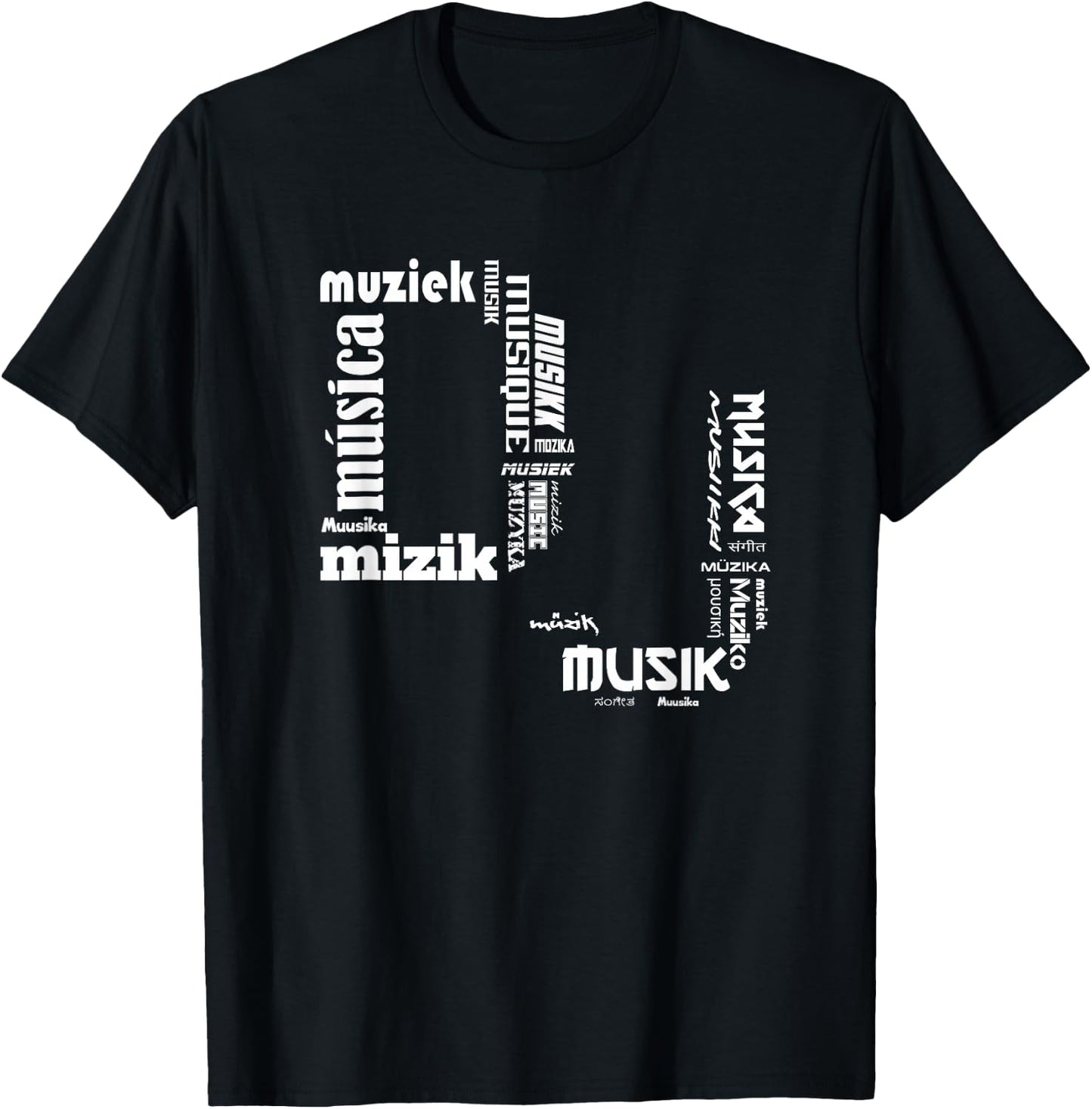 DJ in international Languages Shirt T-Shirt - T-Shirt | Black