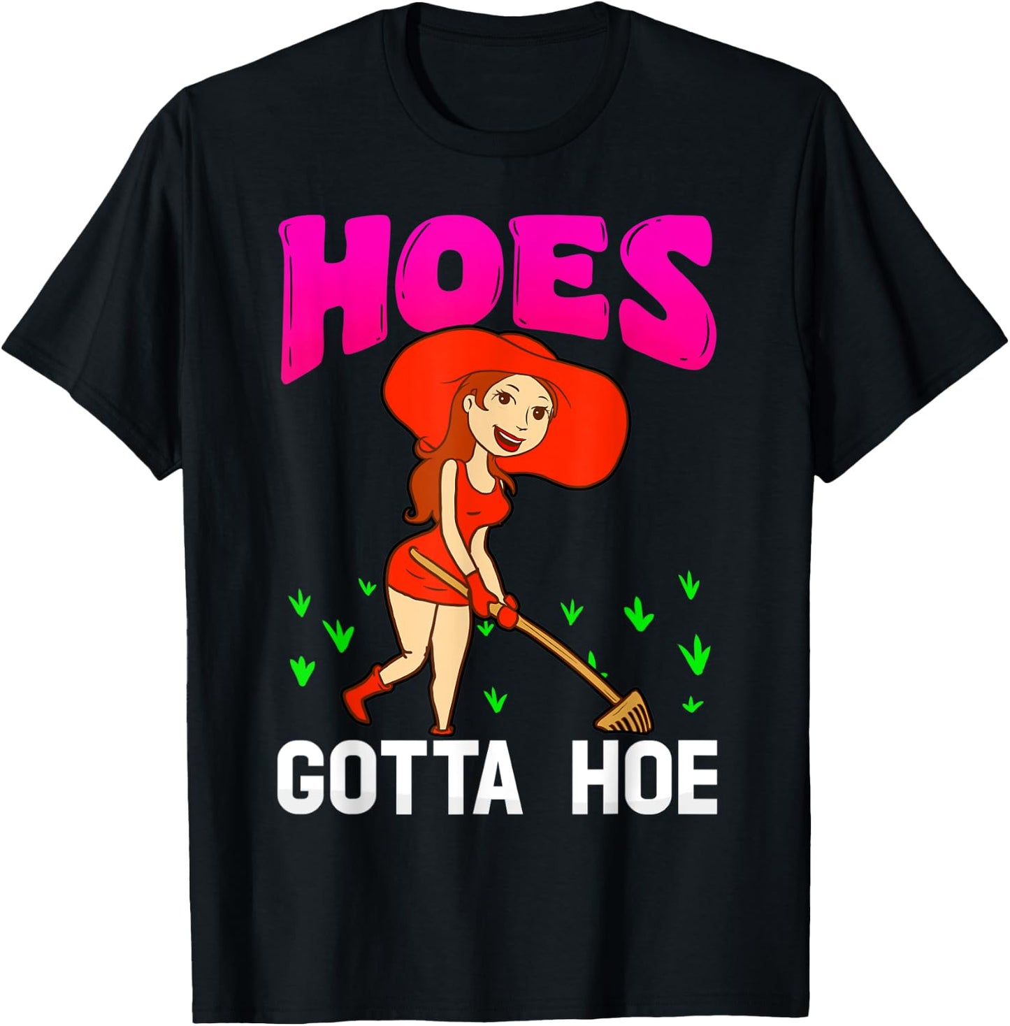 Dirty Hoe Shirt Garden Party Shirt Gardner T Shirt T-Shirt - T-Shirt | Black