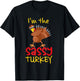 Funny Sassy Turkey Matching Family Group Thanksgiving Party T-Shirt - T-Shirt | Black