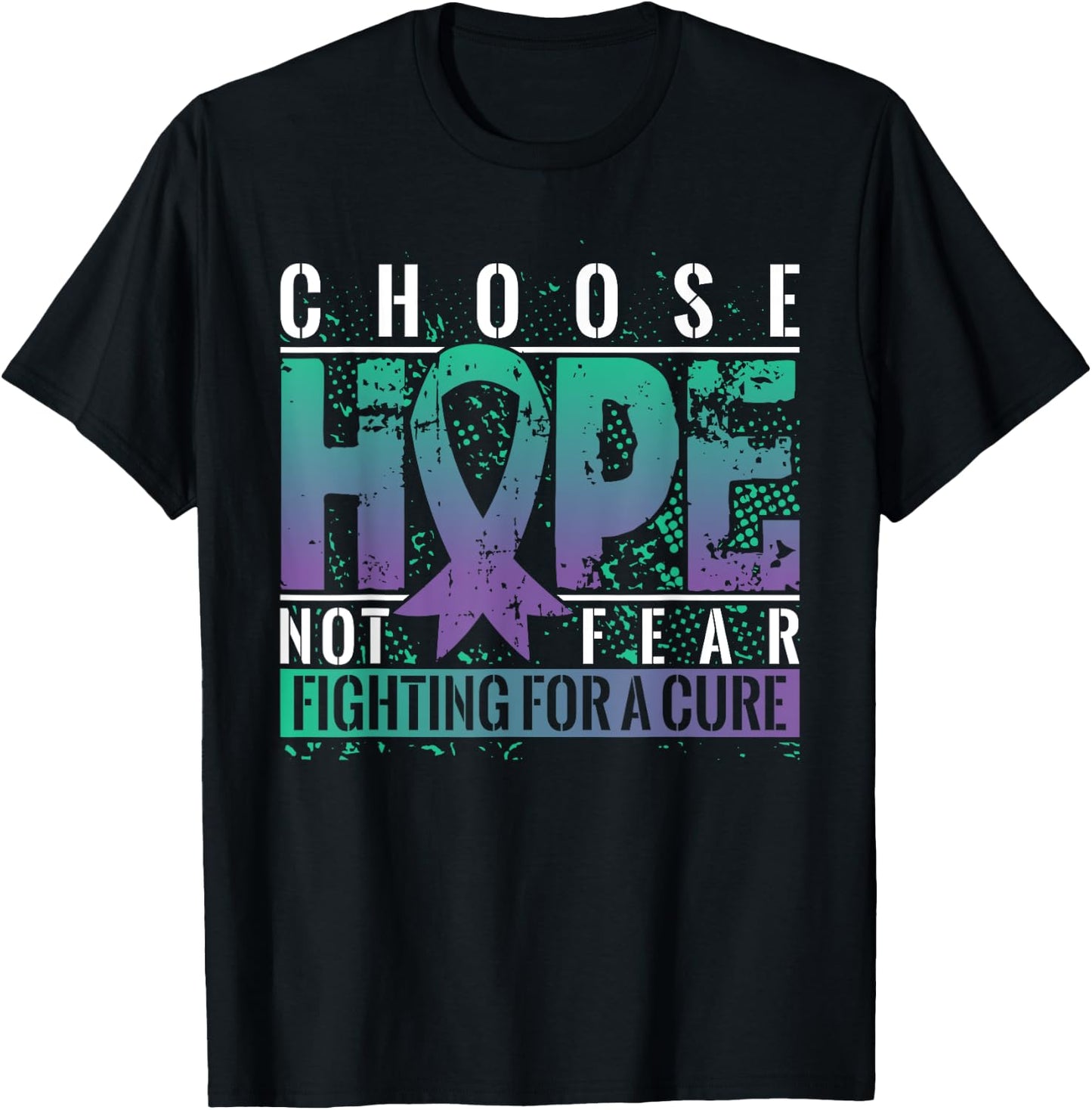 Fighting for a Cure Anal Cancer Awareness T-Shirt - T-Shirt | Black